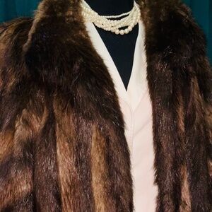 🛑 SOLD ‼️AJ GERVAIS FULL LENGTH FUR COAT — GORGEOUS WHISKEY BROWN, SIZE XL